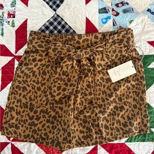 A New Day Brown Animal Print Shorts